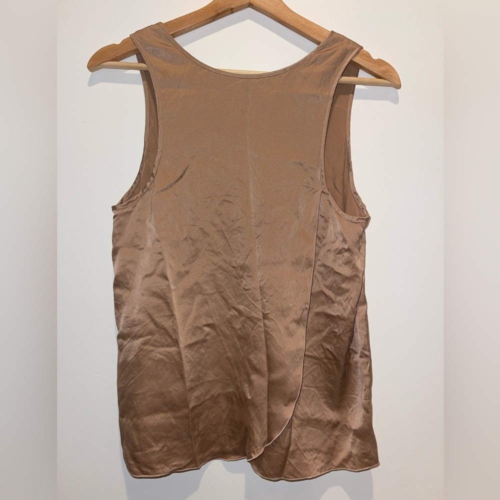 lunya Sleeveless Satin Tank Top in Taupe - Picture 4 of 5
